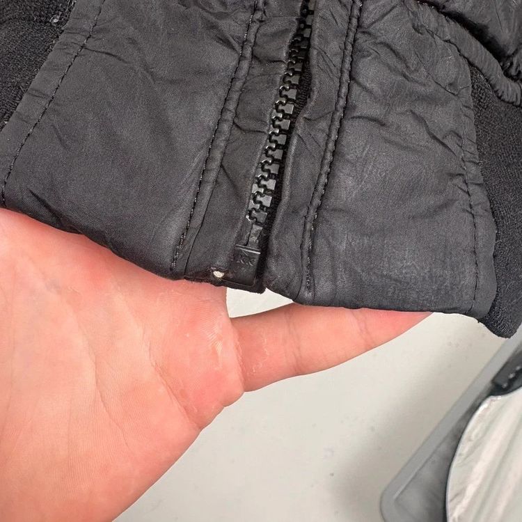 Stone Island Black Nylon Tela Quilted Jacket With Concealed Hood image 10