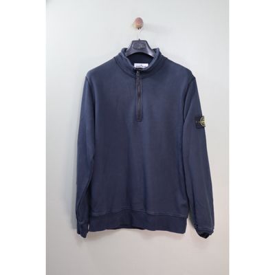 Stone Island Navy 1/4 Zip Jumper