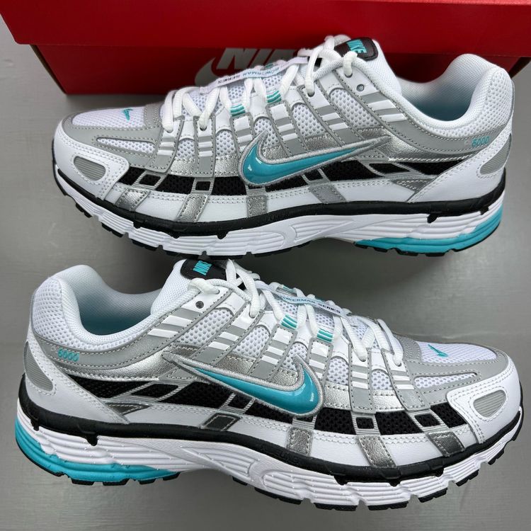 Nike P-6000 Size UK 8 Dusty Cactus White Silver Black Men's Trainers CD6404-103 obraz 1
