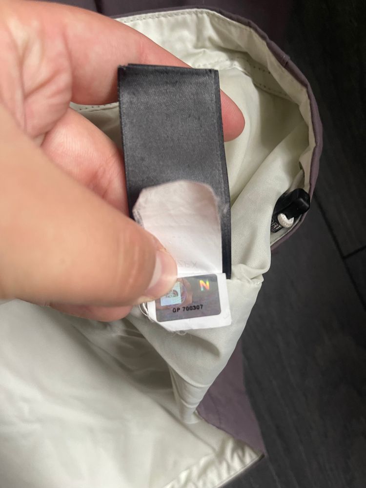 Purple and Cream Hyvent North Face Raincoat image 5