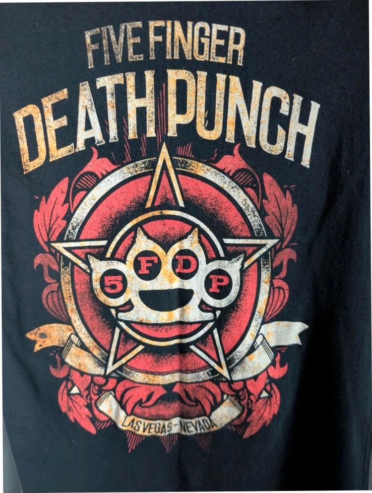 Five Finger Death Punch Metal Band T Shirt Ladies M UK 10 12 Black image 5