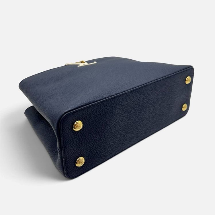 Capucines in pelle blu e bianca (senza tracolla) image 3