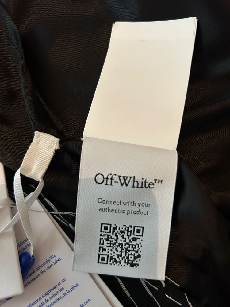 Off-White Black Blazer with White Stitching Detail image 7