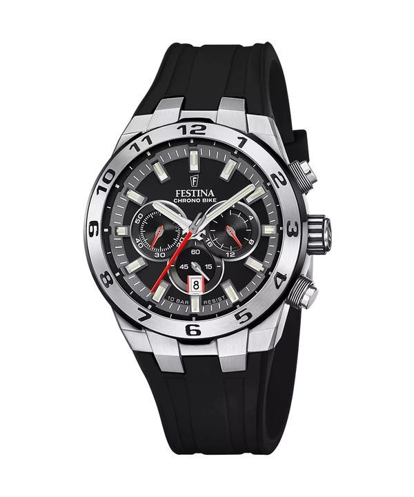 Immagine di Festina Chrono Bike Rubber Strap Black Dial Quartz F20671-6 100M Men's Watch 1