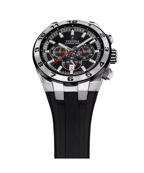 Immagine di Festina Chrono Bike Rubber Strap Black Dial Quartz F20671-6 100M Men's Watch 2