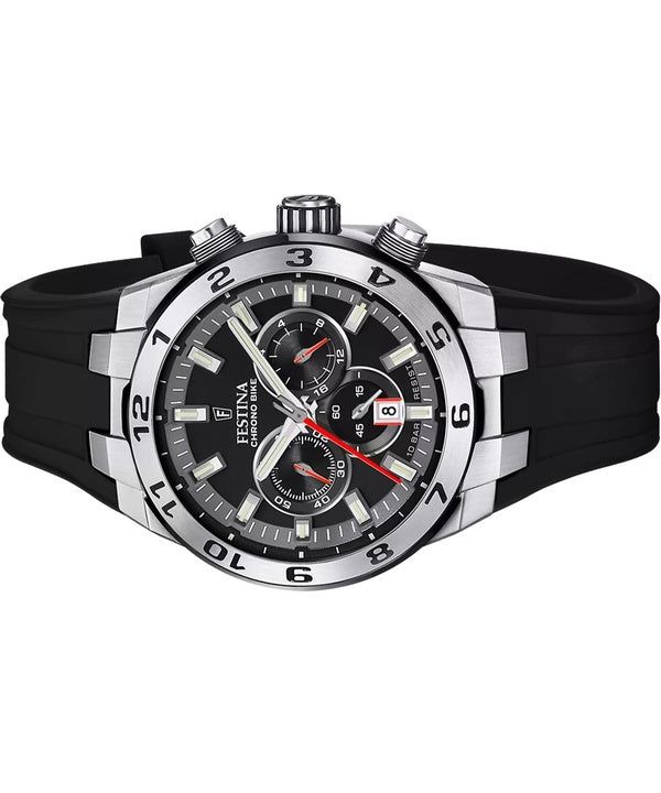 Immagine di Festina Chrono Bike Rubber Strap Black Dial Quartz F20671-6 100M Men's Watch 3