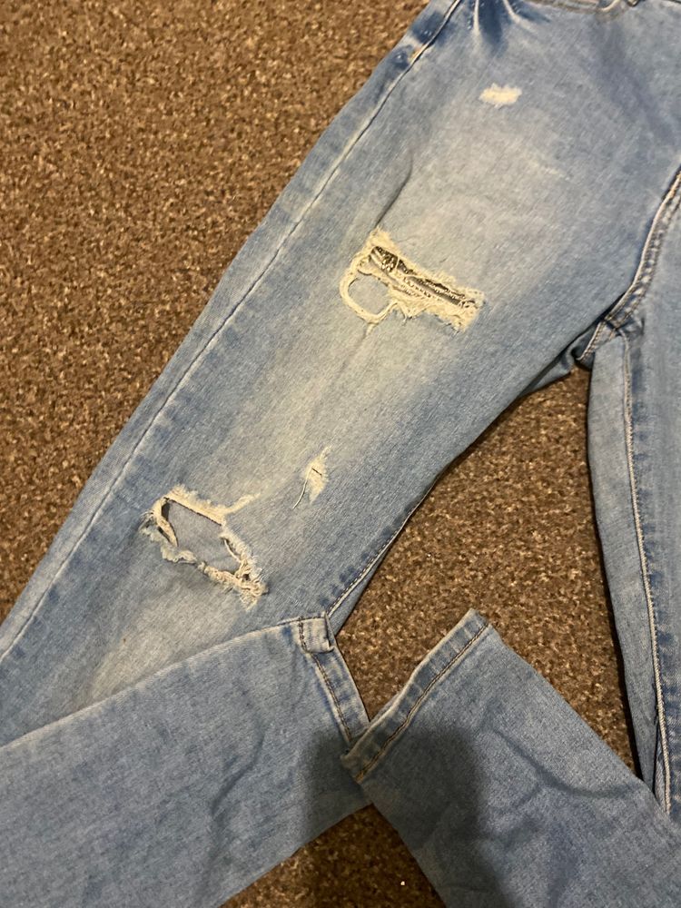 Light Blue Distressed Jeans 2