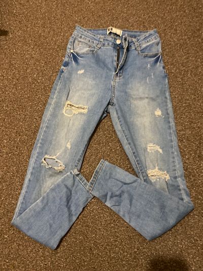 Light Blue Distressed Jeans