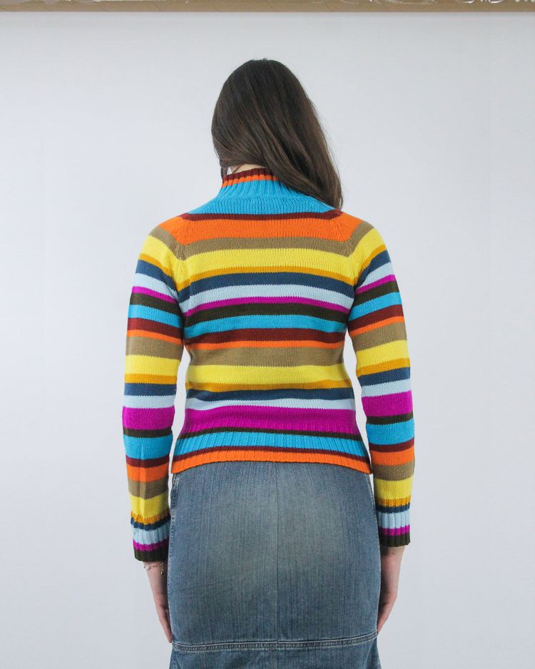 gilmore girls | medium rainbow striped zip jumper image 5