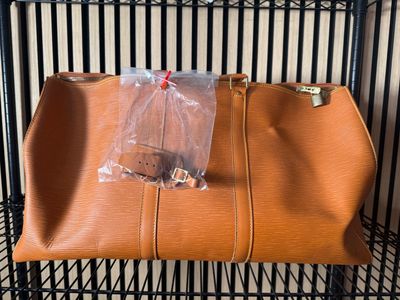 B65 Louis Vuitton Epi Lather Boston 55 Orange
