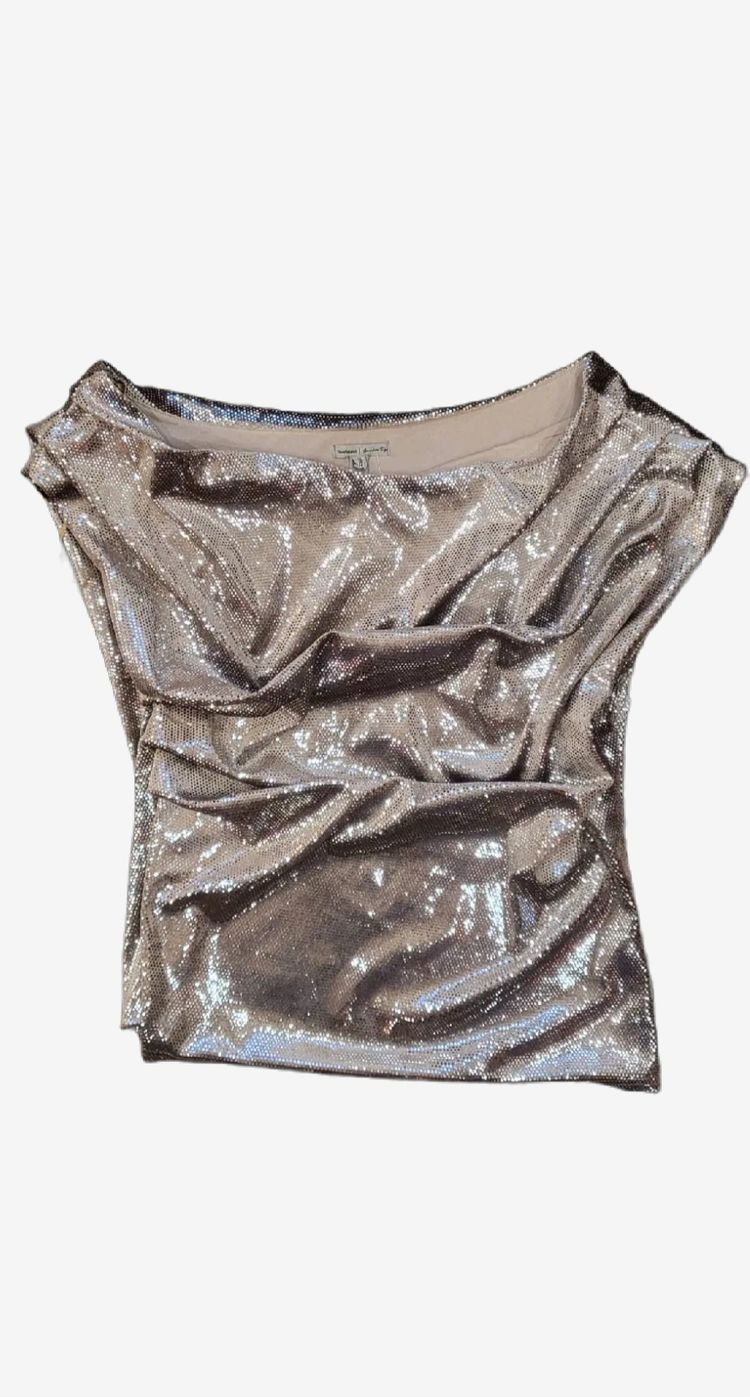River Island Women'S Shiny draped Top obraz 4
