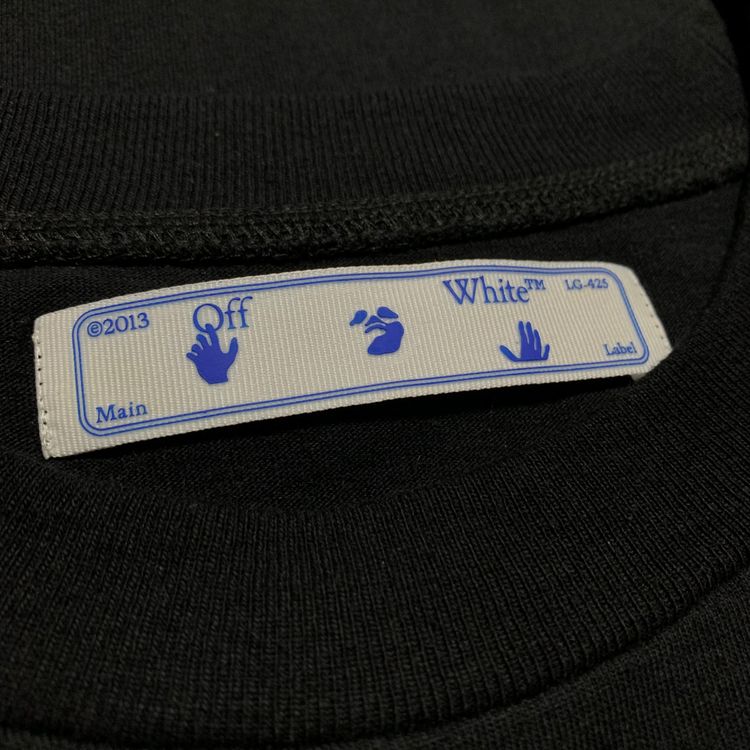 Off White Medium Worker Arrows Black Tee Virgil Abloh imagen 3