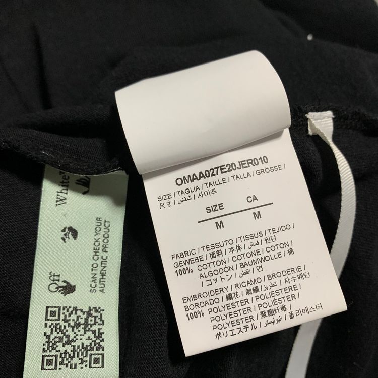 Off White Medium Worker Arrows Black Tee Virgil Abloh imagen 11