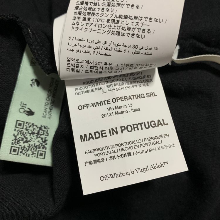 Off White Medium Worker Arrows Black Tee Virgil Abloh imagen 6
