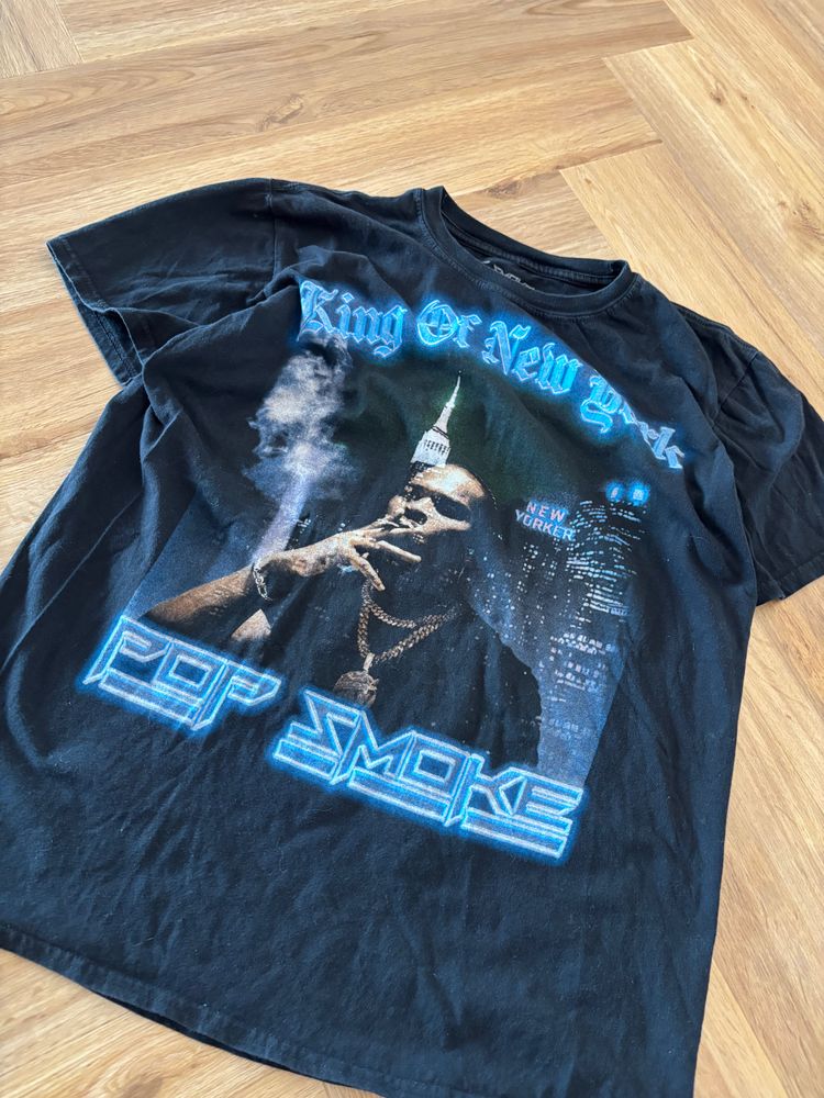 Black Graphic T-Shirt Pop Smoke image 2