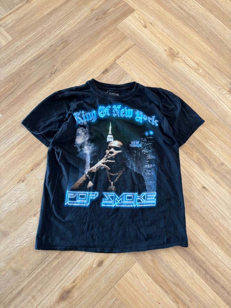 Black Graphic T-Shirt Pop Smoke image 1