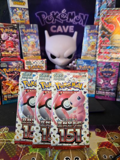 3x Pack 151 booster pack – Korean edition.