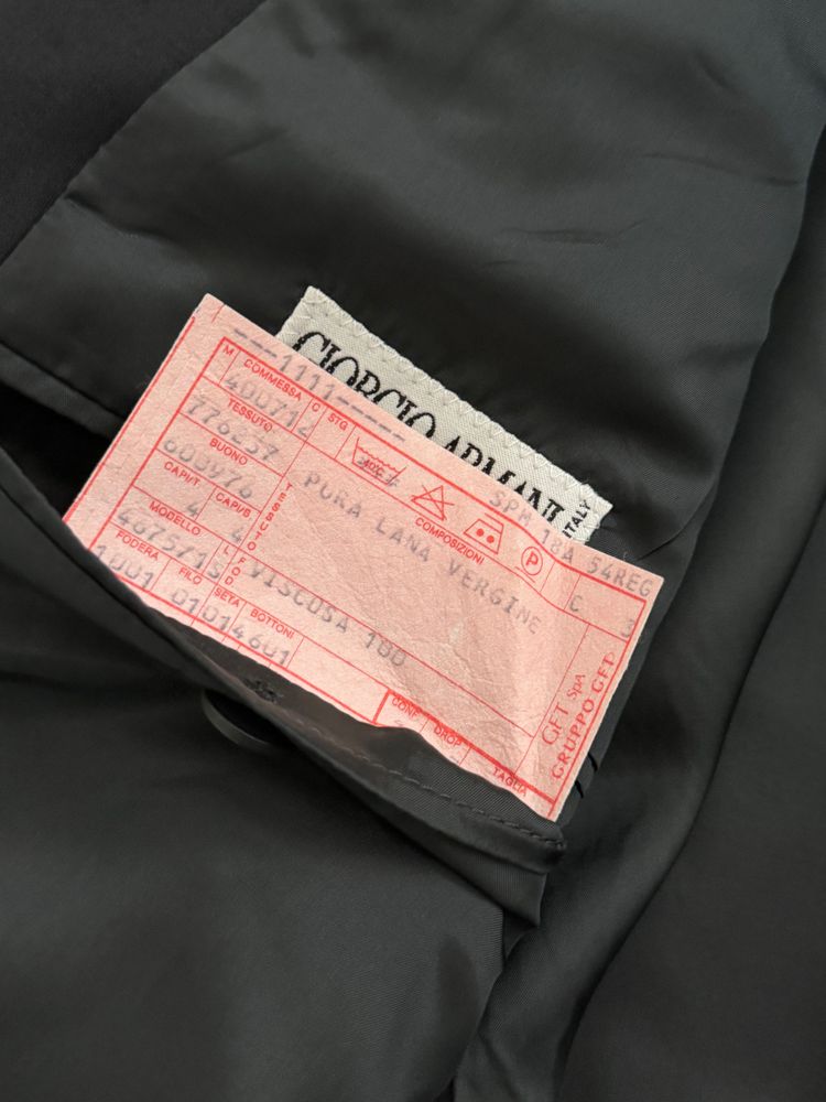 Giorgio Armani 1980s 2B Metal Button Wool Sport Jacket Blazer Black - Size XL image 16