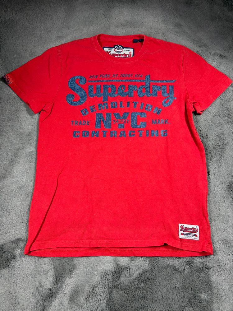 Superdry Red Graphic T-Shirt tg L 