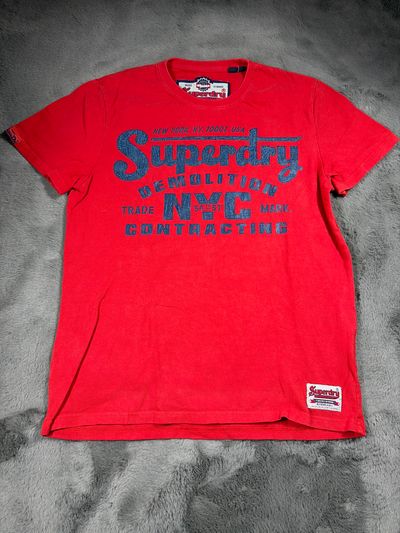 Superdry Red Graphic T-Shirt tg L