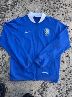 Nike blue sports jacket with Brazil emblem product image