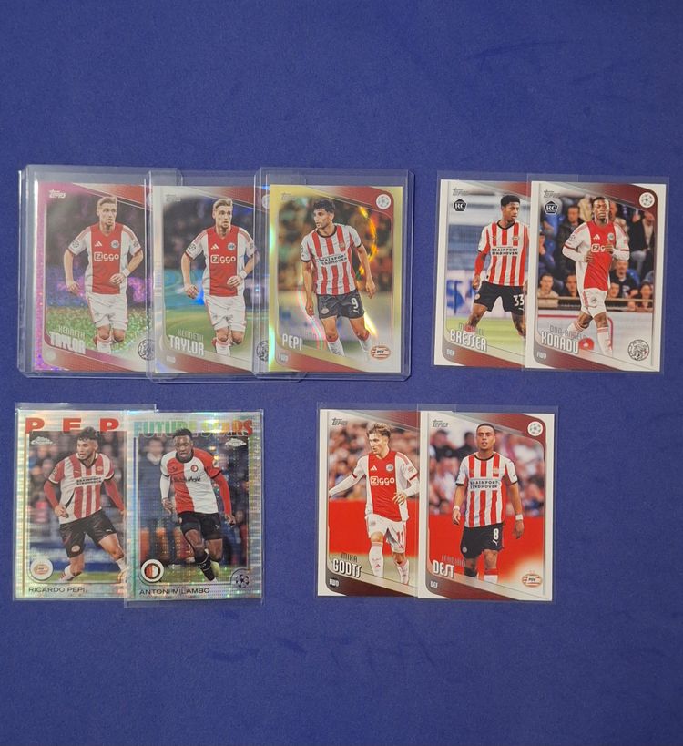Eredivisie 9 Card Bundle Topps Football Cards Taylor Pink Pepi Yellow Milambo Mint 2
