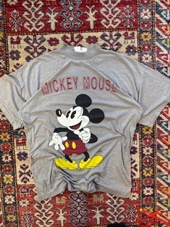 Grey Mickey Mouse Graphic T-Shirt