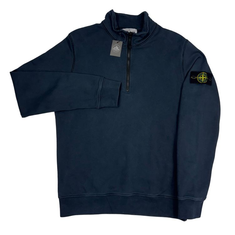 Sudadera Half-Zip Stone Island Azul marino - talla L