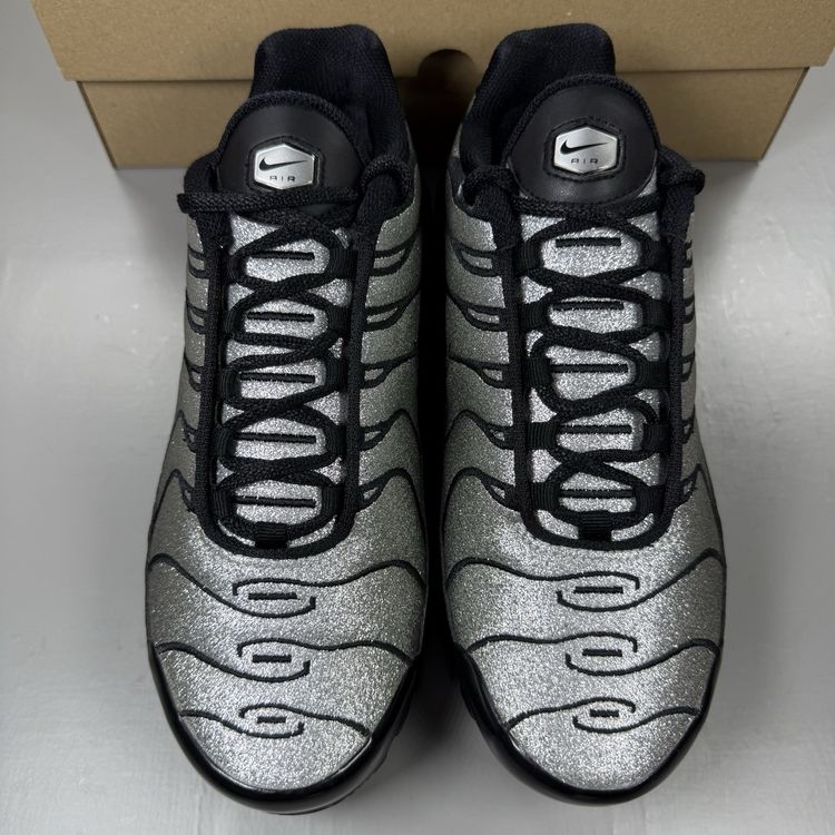 Size 5 - Nike Air Max Plus TN Black Glitter Silver Trainers CD2239-001 image 2