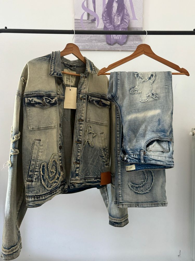 Other Untitled Artworks denim jacket and jeans set product image