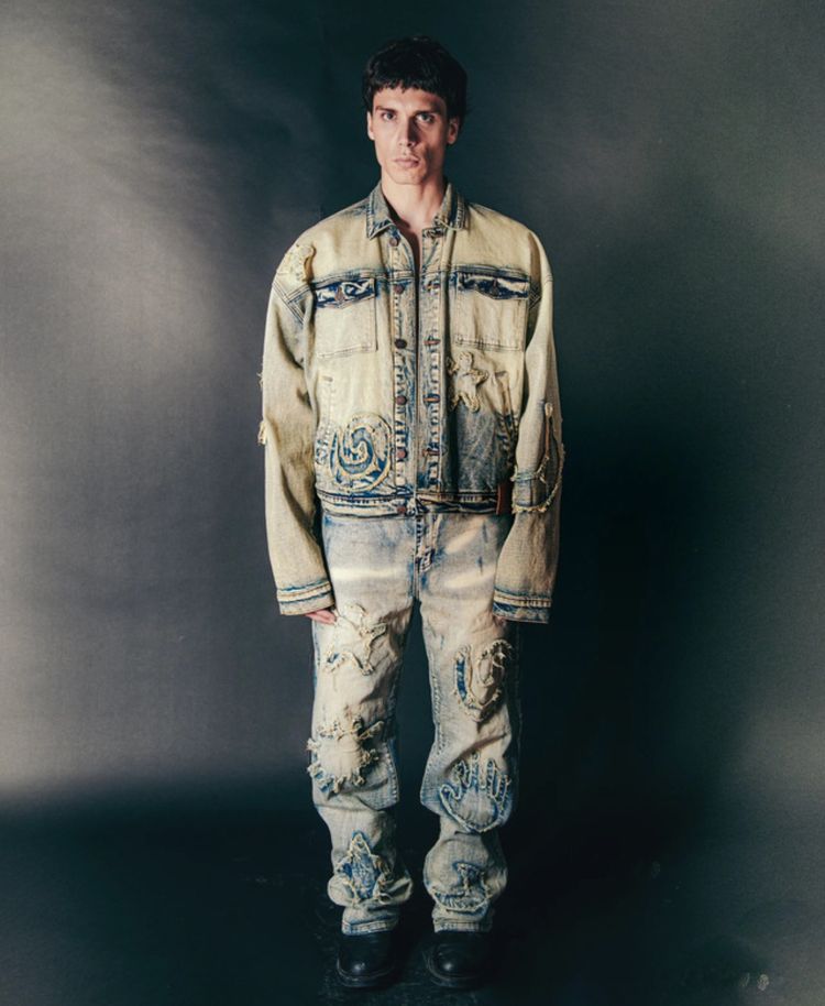 Untitled Artworks denim jacket and jeans set image 2