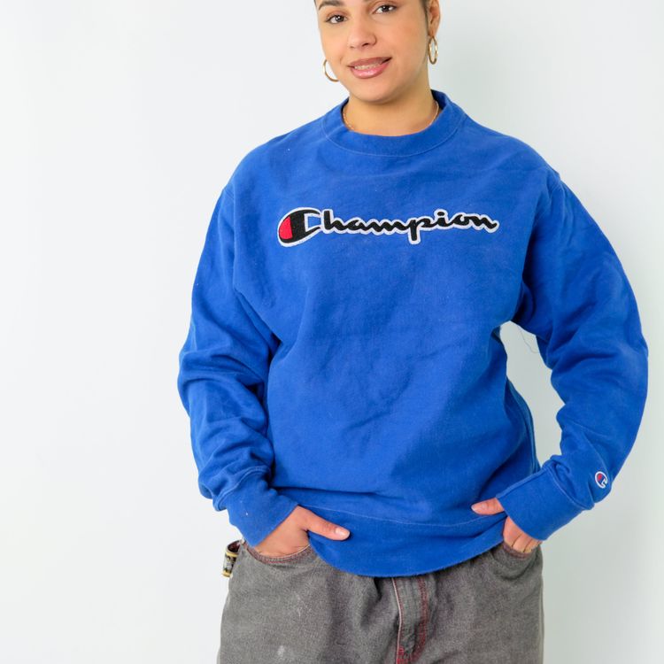 Blue 90s Champion Sweatshirt (L) 4