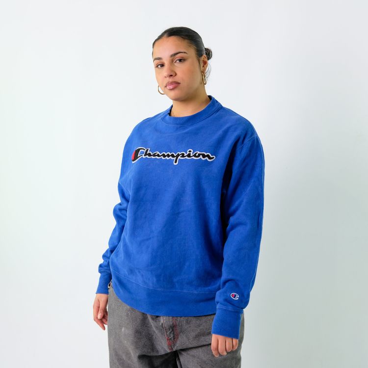 Blue 90s Champion Sweatshirt (L) 2