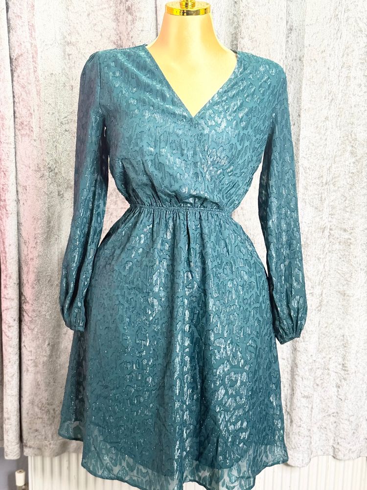 Apricot Green Long Sleeve Dress image 1