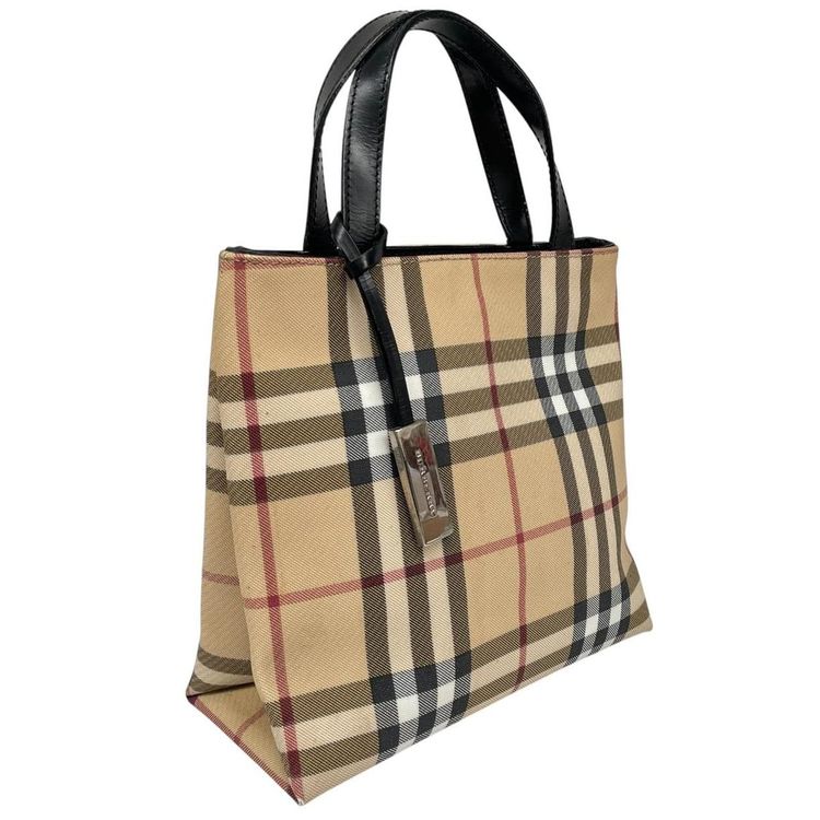 Immagine di Pre-Loved Burberry Canvas/Leather Mini Tote Bag 5