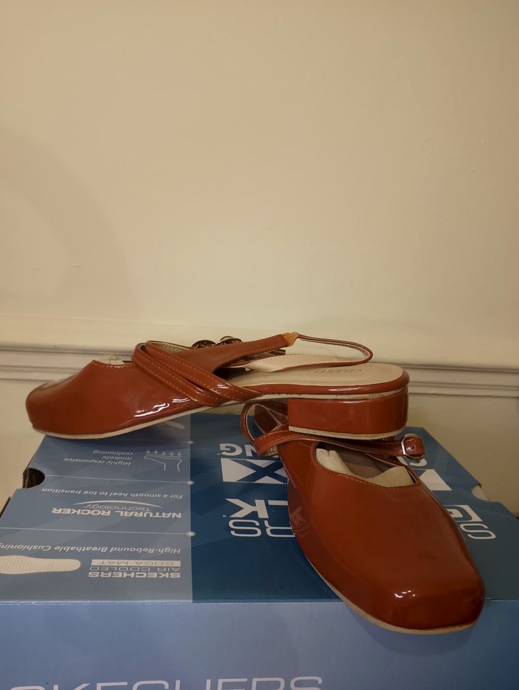 Brown Patent Leather Women'S Shoes imagen 2