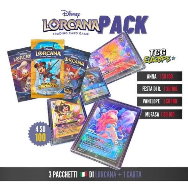 Pack Lorcana Italiano - 3 Bustine + 1 Pull