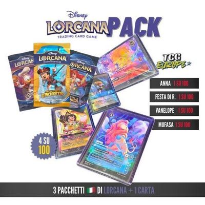 Pack Lorcana Italiano - 3 Bustine + 1 Pull
