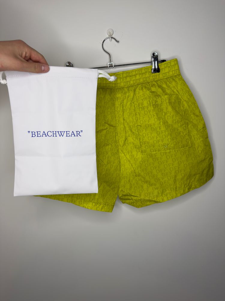 Off-White Yellow Shorts image 2