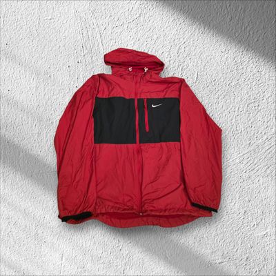 Nike Red And Black Hooded Jacket