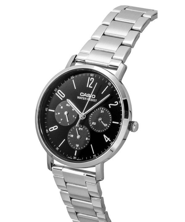 Casio Analog Stainless Steel Black Dial Quartz MTP-VT06D-1B Men's Watch image 3