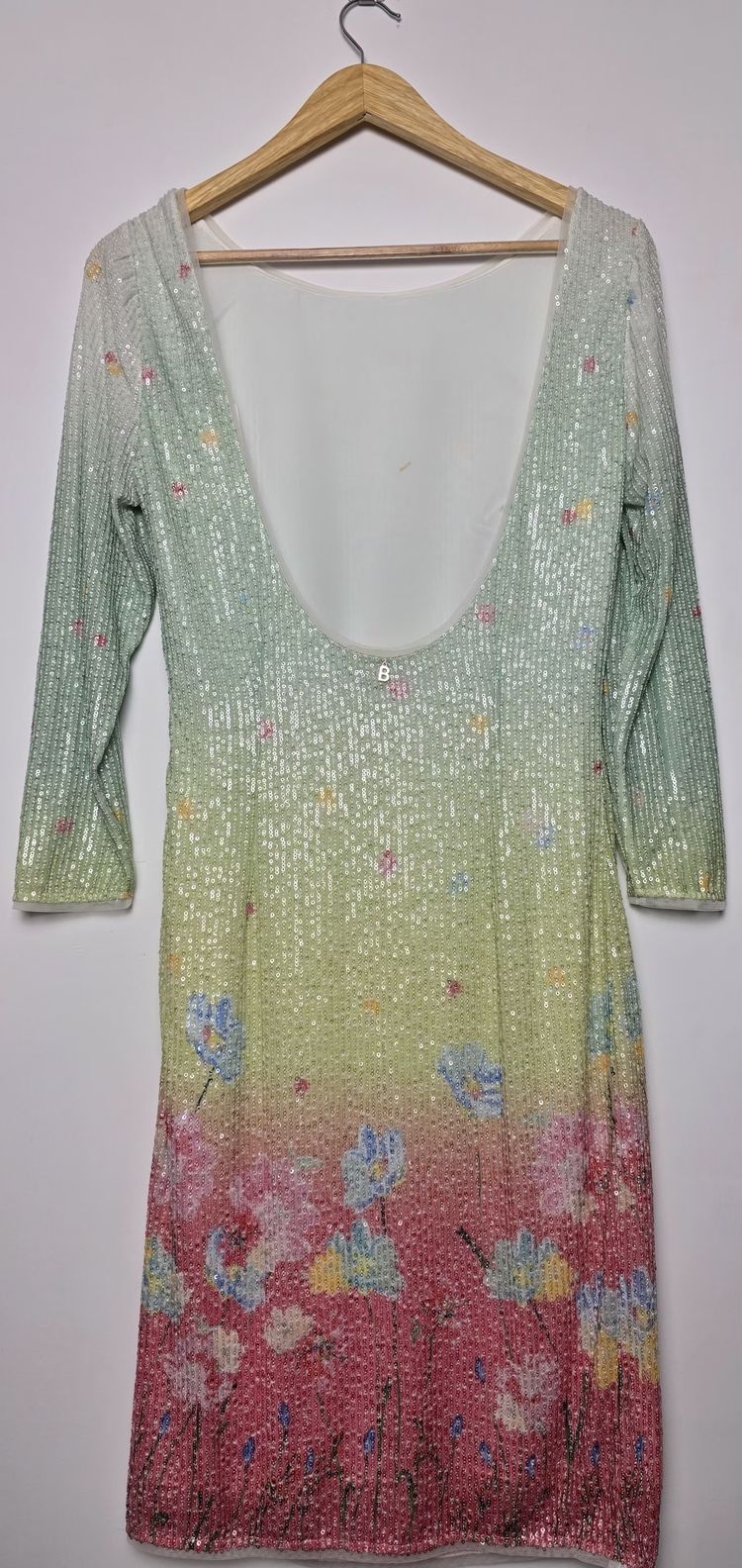 Blugirl Blumarine Sequin Floral Gradient Dress obraz 2