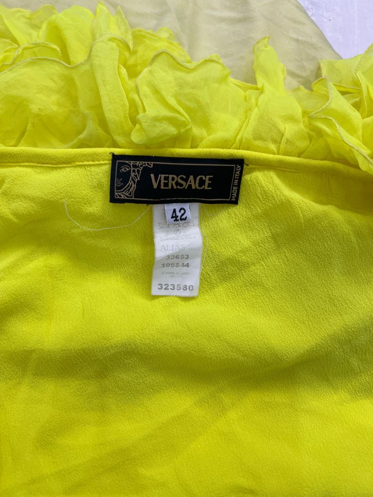 vintage edit eight | small yellow ruffle versace top 3