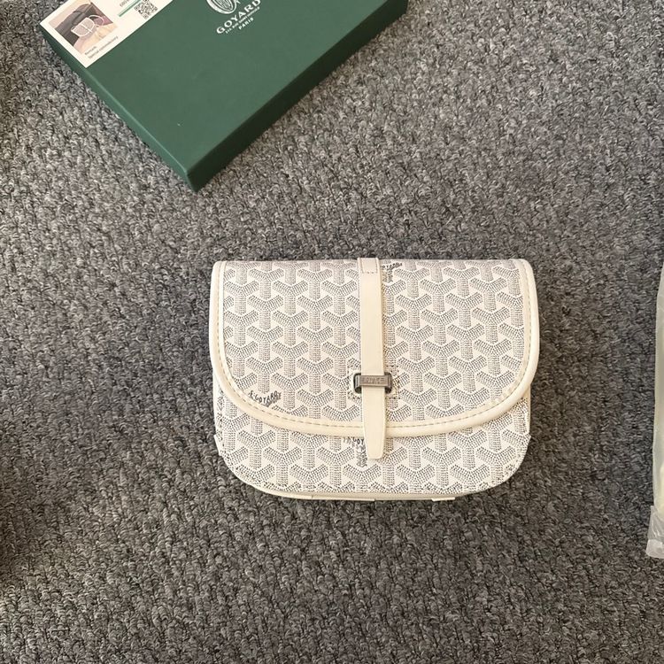 Goyard White Patterned Clutch Bag