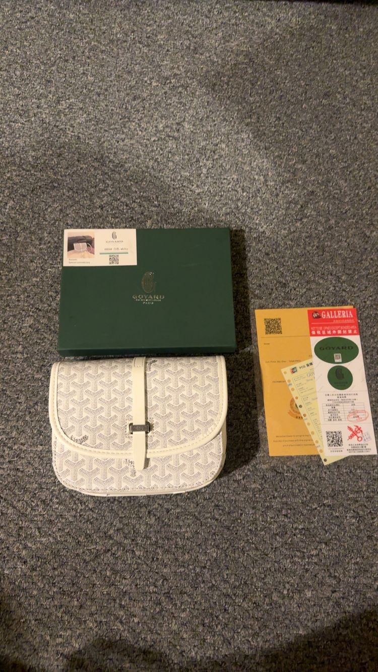 Goyard White Patterned Clutch Bag imagen 4