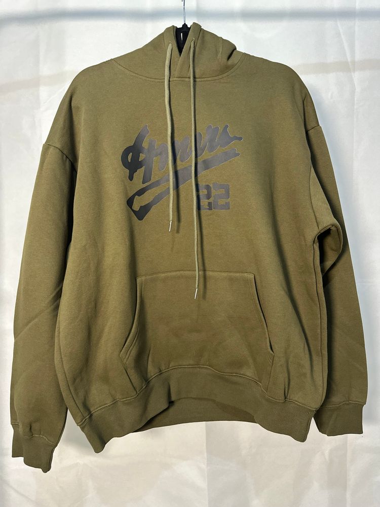 Amiri Olive Green Hoodie With Front Pocket And Drawstrings image 2