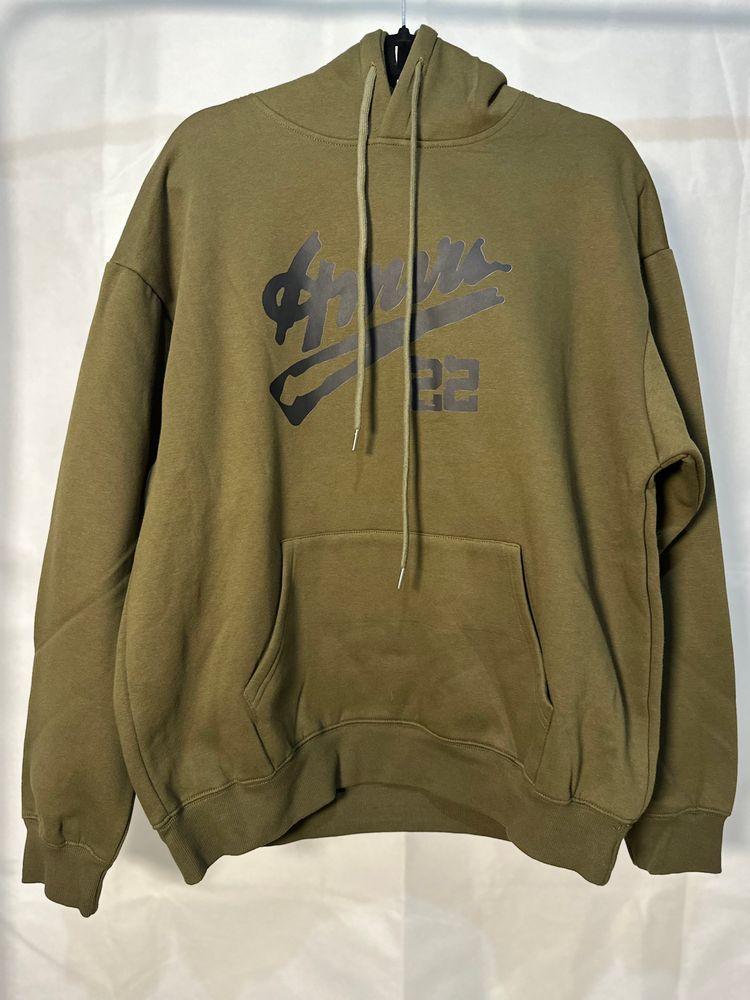 Amiri Olive Green Hoodie With Front Pocket And Drawstrings image 1