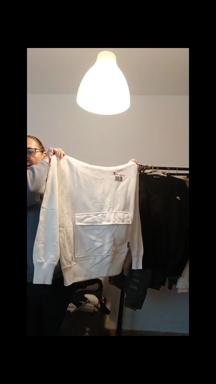 sudadera champion blanca talla m