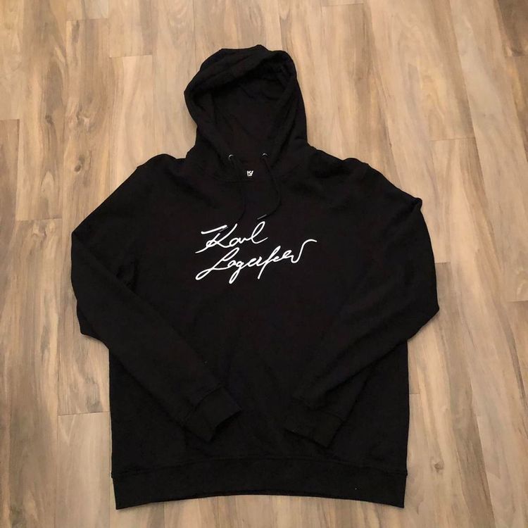 *VINTAGE* Karl Lagerfeld Graphic Hoodie, , Black White, *RARE*