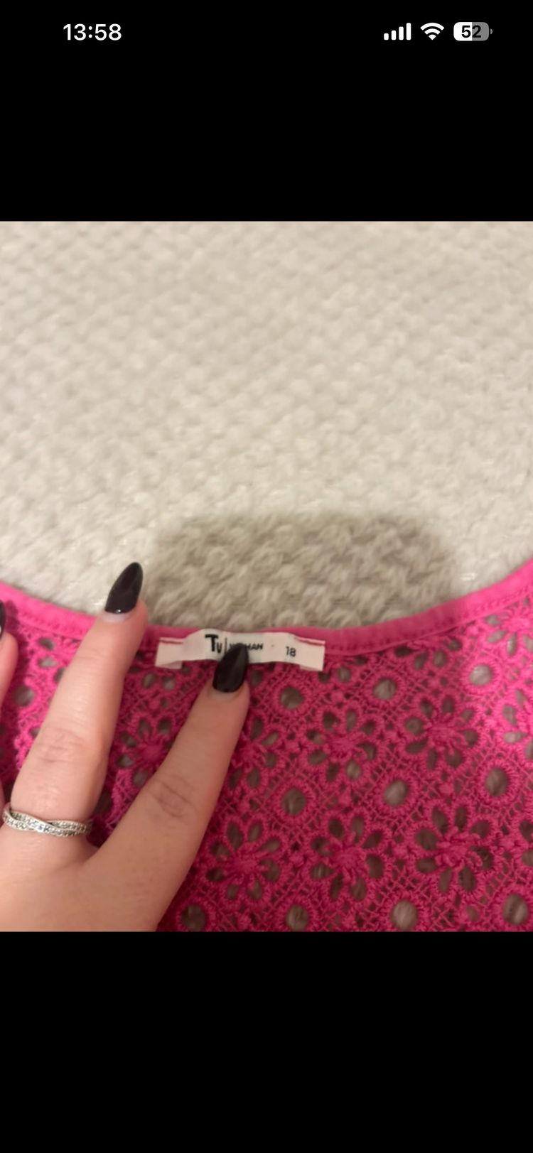 Pink Sleeveless Top With Lace Detail obraz 3